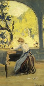 Veranda en Primavera de Louis Michel Eilshemius